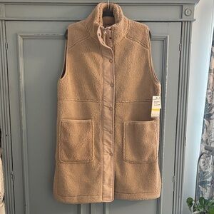 Zella faux shearling fleece longline vest